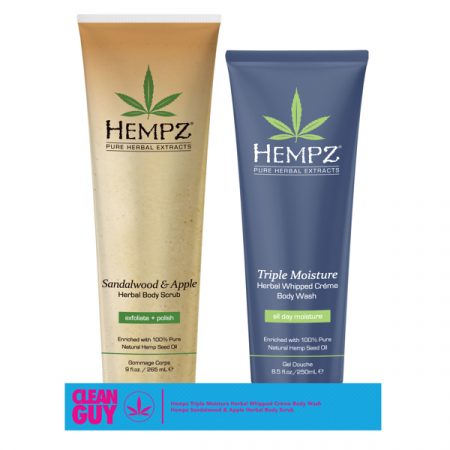 Hempz Clean Guy - Triple Moisture Wash + Sandalwood & Apple Scrub-0