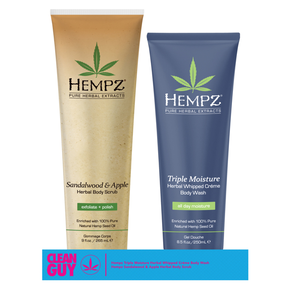 Hempz Clean Guy - Triple Moisture Wash + Sandalwood & Apple Scrub-0 Hempz Clean Guy - Triple Moisture Wash + Sandalwood & Apple Scrub-0