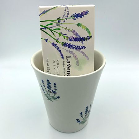 Crabtree and Evelyn Sæbe 85gram lavendel og Porcelæn Tandkrus-0