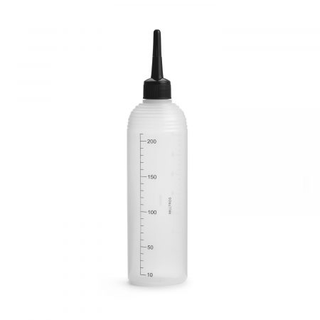 Applikationsflaske transparent med sort hætte 200ml-0