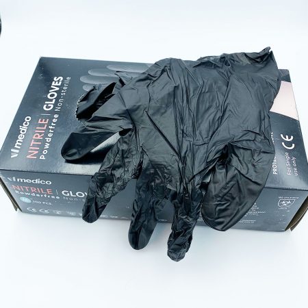 100 stk Sorte Nitril Handsker-0